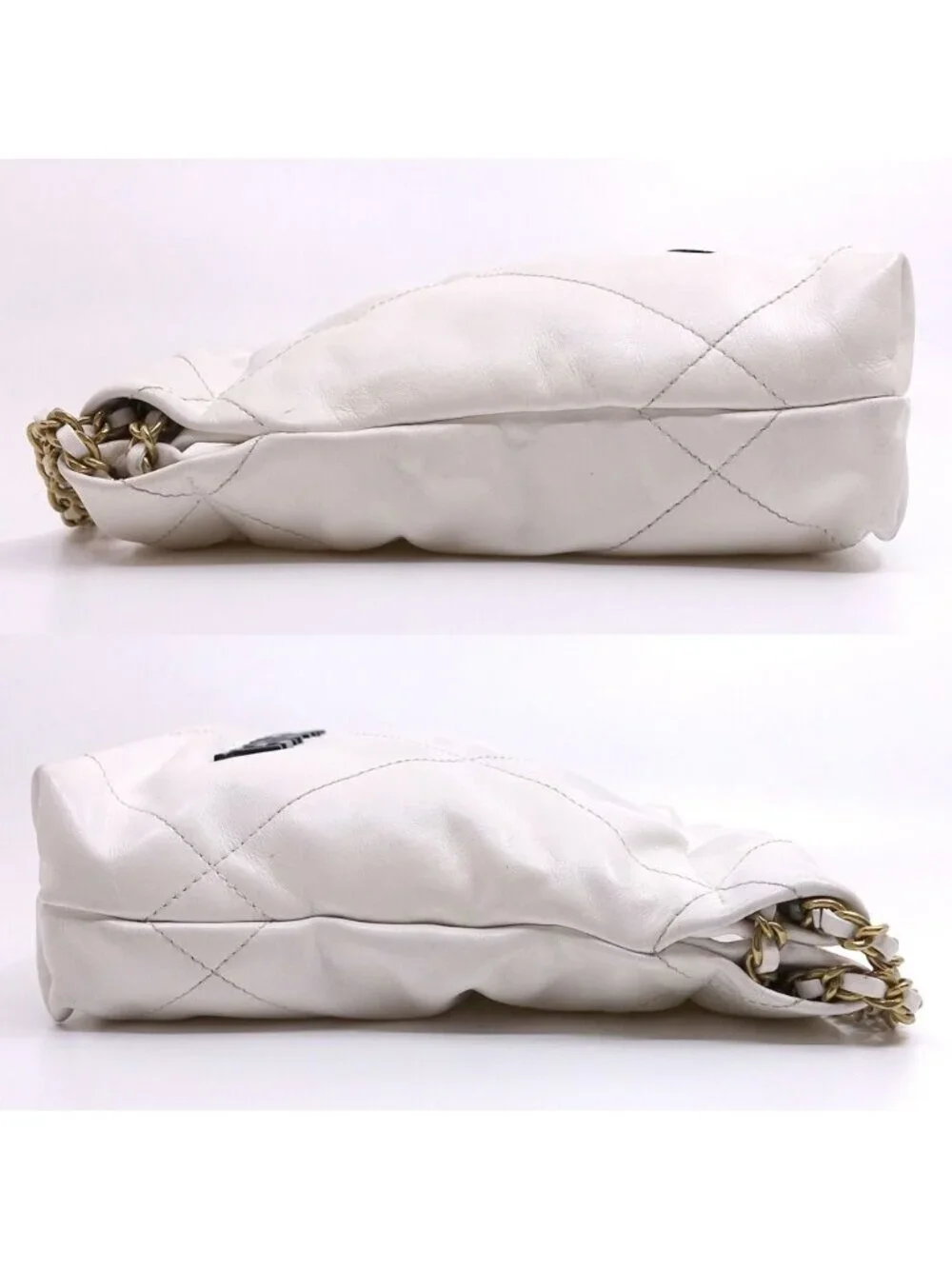 Chanel Shiny Calfskin WH GD Shoulder Bag 2-Way